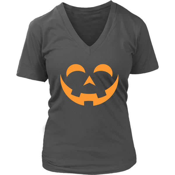 Smiling Pumpkin Halloween Tshirt - Funny Jack O Lantern Tee - Womens Plus Size up to 4X