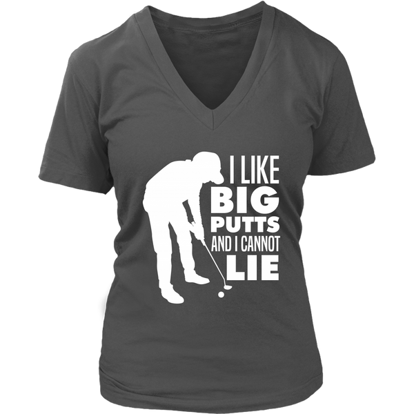 Big Putts Funny Golfing T-Shirt - Golfers T Shirt - Womens Plus Size up to 4X