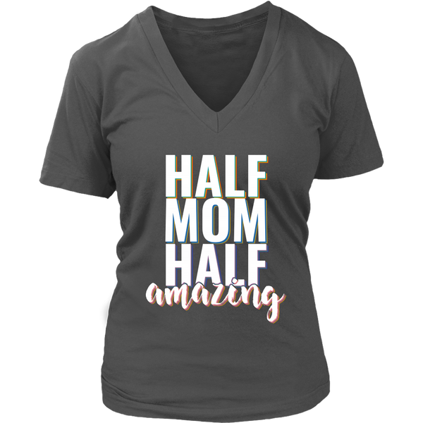 Womens Half Mom Half Amazing Step Mother Tshirt - Womens Plus Size Up To 4X