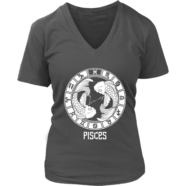 Pisces Zodiac Sign T-Shirt - February & March Birthday Shirt - Womens Plus Size Up To 4X