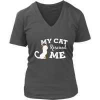 Rescue Cat T-Shirt - Cat Lovers Tshirt - Save Animals Tee - Cute Kitty - Womens Plus Size Up To 4X