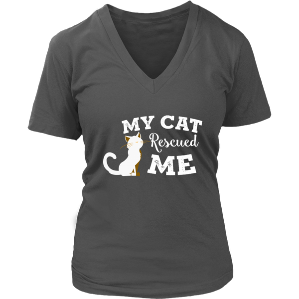 Rescue Cat T-Shirt - Cat Lovers Tshirt - Save Animals Tee - Cute Kitty - Womens Plus Size Up To 4X