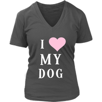 I Love My Dog Tshirt - Heart Dogs T-Shirt - Sweet Tee Shirt - Womens Plus Size Up To 4x