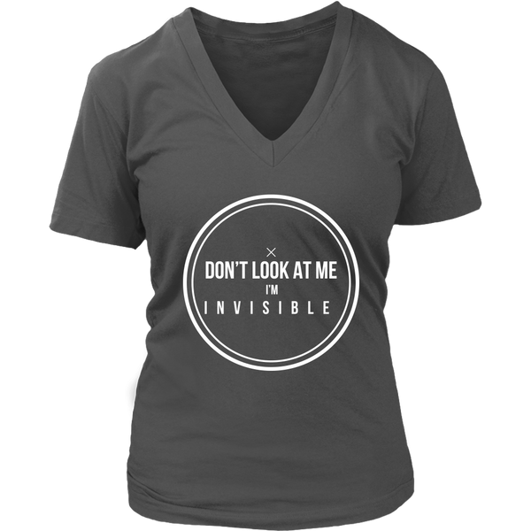 Halloween Invisible Costume Tshirt - Ignore Me Tee Shirt - Womens Plus Size up to 4X