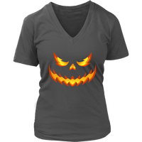 Pumpkin Evil Smile T-Shirt - Jack O'lantern Costume Tee - Womens Plus Size up to 4X