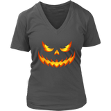 Pumpkin Evil Smile T-Shirt - Jack O'lantern Costume Tee - Womens Plus Size up to 4X