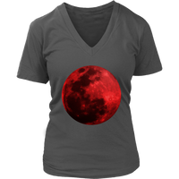 Blood Moon T-Shirt - Space Tshirt - Graphic Realistic Tee - Womens Plus Size up to 4X