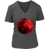 Blood Moon T-Shirt - Space Tshirt - Graphic Realistic Tee - Womens Plus Size up to 4X