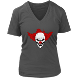 Smiling Evil Clown Halloween Tshirt - Killer Clowns T-Shirt - Womens Plus Size Up To 4X