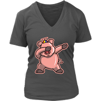 Dabbing Piglet T-Shirt - Funny Pig Dab T Shirt -Barn Animals - Womens Plus Size up to 4X