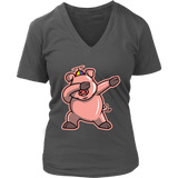 Dabbing Piglet T-Shirt - Funny Pig Dab T Shirt -Barn Animals - Womens Plus Size up to 4X