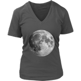 Full Moon T-Shirt - Space Tshirt - Graphic Realistic Tee - Womens Plus Size Up To 4X