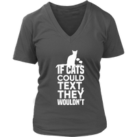 If Cats Could Text Tshirt - Moody Grumpy Annoyed Cats - Womens Plus Size Up To 4X