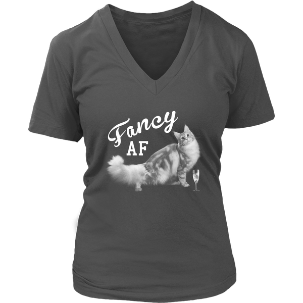 Fancy AF T-Shirt - Kitty Tshirt - Cat Lover Tee Shirt - Womens Plus Size up to 4X