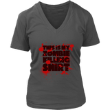 Zombie Killing Halloween Tshirt - Bloody Zombies Gory Tee - Womens Plus Size Up To 4X