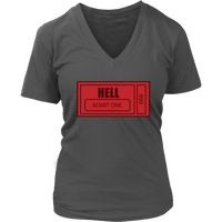 Ticket to Hell T-Shirt - Halloween T Shirt - Womens Plus Size up to 4X