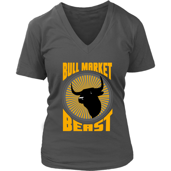 Bull Market Stocks Tshirt - Stock Exchange Trader T-Shirt - Womens Plus Size Up To 4X