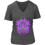 Creepy Cheshire Cat T-Shirt Wonderland Animal Tshirt - Womens Plus Size Up To 4X