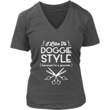 Funny Dog Grooming Tshirt - Doggy Style Pet Groomer T-Shirt - Womens Plus Size Up To 4X