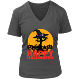 Black Cat Witch T-Shirt - Kitty Halloween Costume TShirt - Womens Plus Size Up To 4X