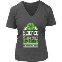 Atheist Scientist T-Shirt - Science Religious Beliefs Tee - Womens Plus Size Up To 4X