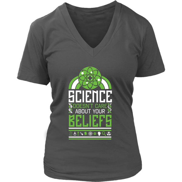 Atheist Scientist T-Shirt - Science Religious Beliefs Tee - Womens Plus Size Up To 4X