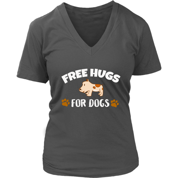 Love Animals Tee - Dog Lover T-Shirt - Free Hugs for Dogs - Womens Plus Size Up To 4X