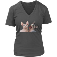 Grumpy Cats T-Shirt - Funny Pets Tshirt - Animal Lover Tee - Womens Plus Size up to 4X