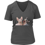 Grumpy Cats T-Shirt - Funny Pets Tshirt - Animal Lover Tee - Womens Plus Size up to 4X