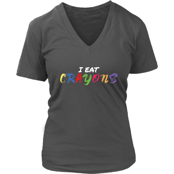 Crayons T-Shirt - Creative Tee - Funny Statement Tshirt - Womens Plus Size Up To 4X