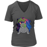 Funny Catnip Plant in Space Tshirt - Cute Cat Nip T-Shirt - Womens Plus Size Up To 4X