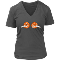 Pumpkin Boobs T-Shirt - Funny Halloween Skeleton T Shirt - Womens Plus Size up to 4X