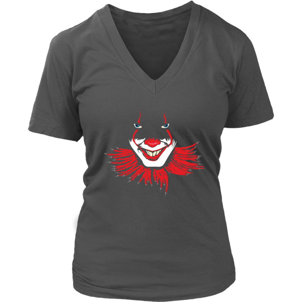 Halloween Clown T-Shirt - Scary Creepy Smiling Clown Tee Shirt - Frightening