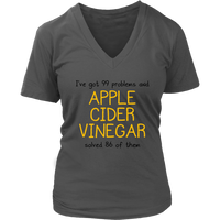 Apple Cider Vinegar Lover T Shirt - Cure for Everything Tee - Womens Plus Size Up To 4X