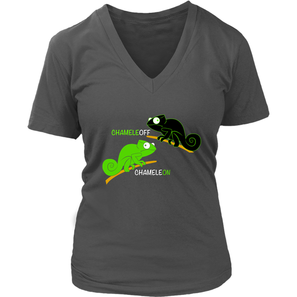 Chameleoff Chameleon Lizard Joke T-Shirt - Funny Reptiles - Womens Plus Size Up To 4X