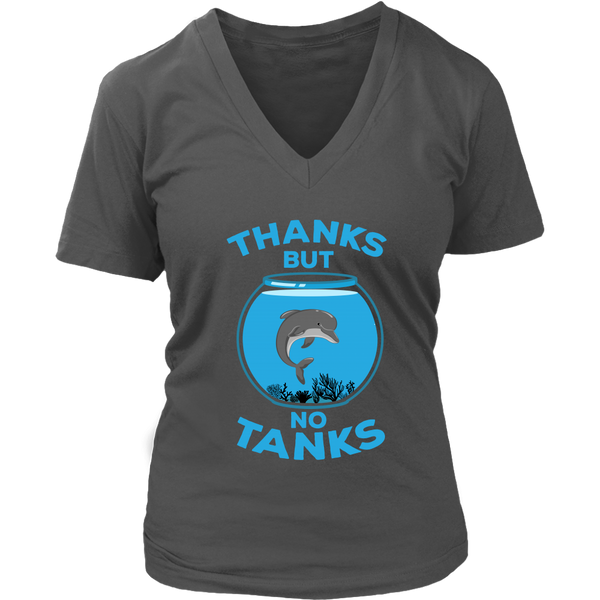 Free Dolphins T-Shirt - Animal Advocates Tshirt - Save Sea Animals - Womens Plus Size Up To 4X