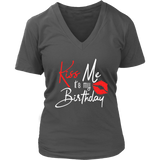 Kiss Me It's My Birthday T-Shirt - Couple Shirt - Bday Tees - Womens Plus Size Up To 4X