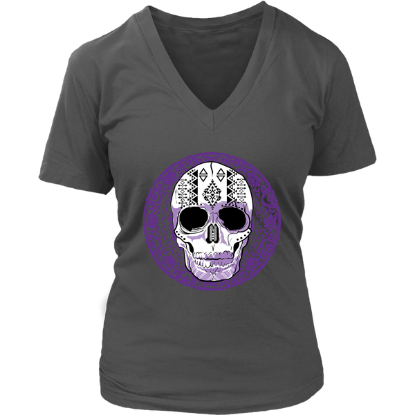 Skull Graphic Shirt - Halloween Tshirt - Dia De Los Muertos - Womens Plus Size Up To 4X