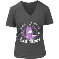 Womens Best Cat Mom Graphic T-shirt - Cute Kitty Lover Shirt - Plus Size Up To 4X