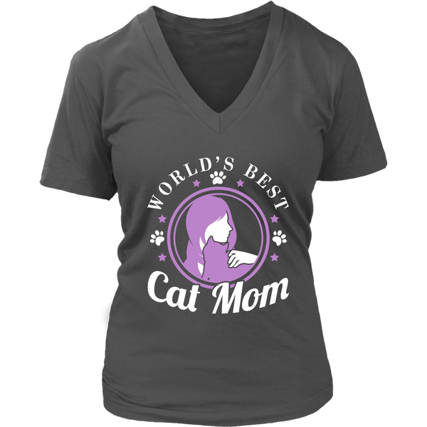 Womens Best Cat Mom Graphic T-shirt - Cute Kitty Lover Shirt - Plus Size Up To 4X