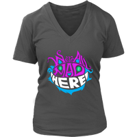 We're All Mad Here Abstract Grinning Wonderland Cat T-Shirt - Womens Plus Size Up To 4X