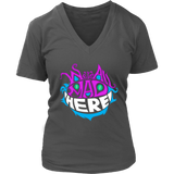 We're All Mad Here Abstract Grinning Wonderland Cat T-Shirt - Womens Plus Size Up To 4X