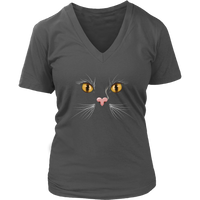 Cute Kitty Cat T-Shirt - Cat Face Tshirt - Pussy Cat Shirt - Womens Plus Size up to 4X