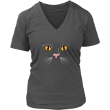 Cute Kitty Cat T-Shirt - Cat Face Tshirt - Pussy Cat Shirt - Womens Plus Size up to 4X