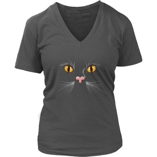 Cute Kitty Cat T-Shirt - Cat Face Tshirt - Pussy Cat Shirt - Womens Plus Size up to 4X