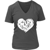 Cute Cat Love Tshirt - Cats Lover Heart Tee - Womens Plus Size Up To 4X