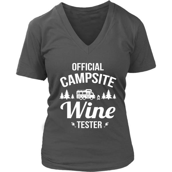 Camp Site T-Shirt - Drinking Tshirt - Wine Drinker Camper - Womens Plus Size up to 4X