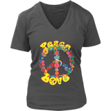 Peace Sign and Love Tshirt - Groovy 60s 70s Retro Tee - Womens Plus Size up to 4X