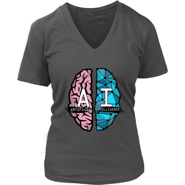 AI Brain Science Tshirt - Artificial Intelligence T-Shirt - Womens Plus Size Up To 4X