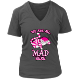 Cheshire Cat All Mad Here Grinning Wonderland Cat T-Shirt - Womens Plus Size Up To 4X